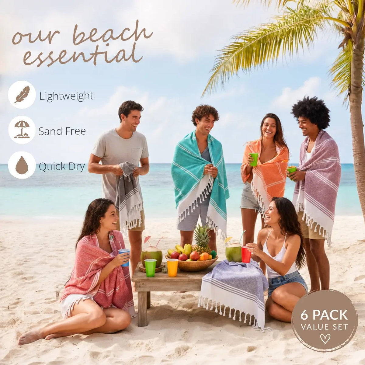 🔥Summer Hot Sale 48% OFF🌴 Lightweight XL Flat-Weave Beach Towel (39” x 71”)