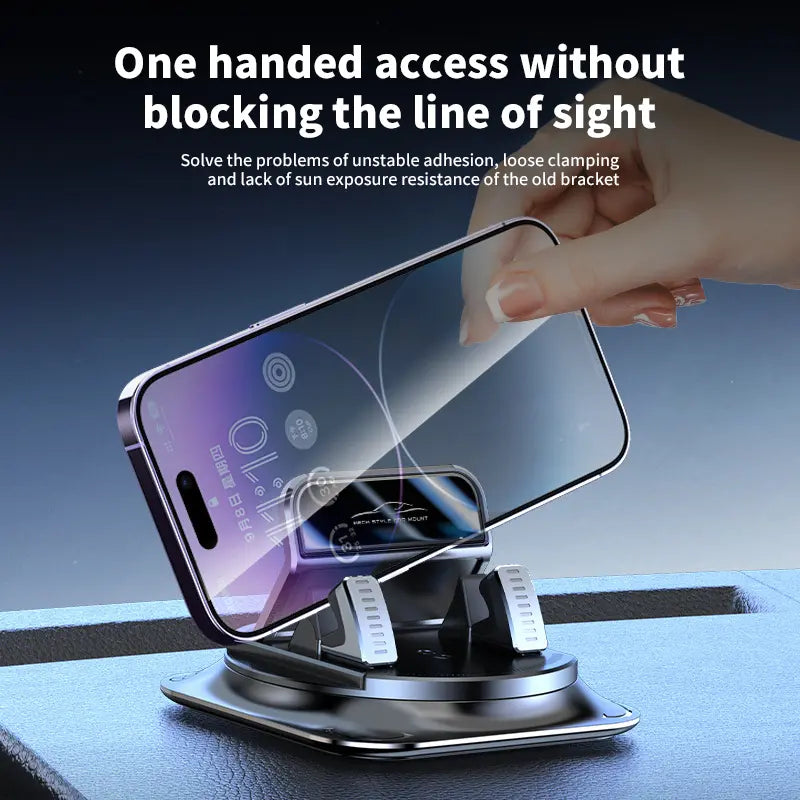 360° Car Phone Mount | Dashboard Suction Cup Holder for iPhone & Android