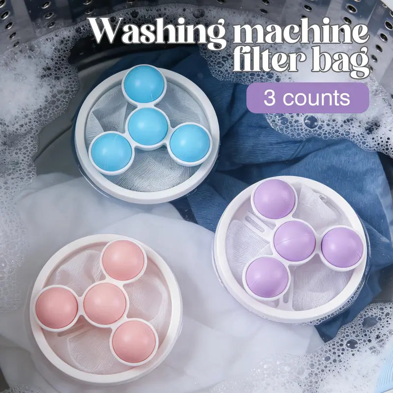 Washing Machine Filter Bag | Reusable Floating Hair Catcher Mesh for Laundry Washer