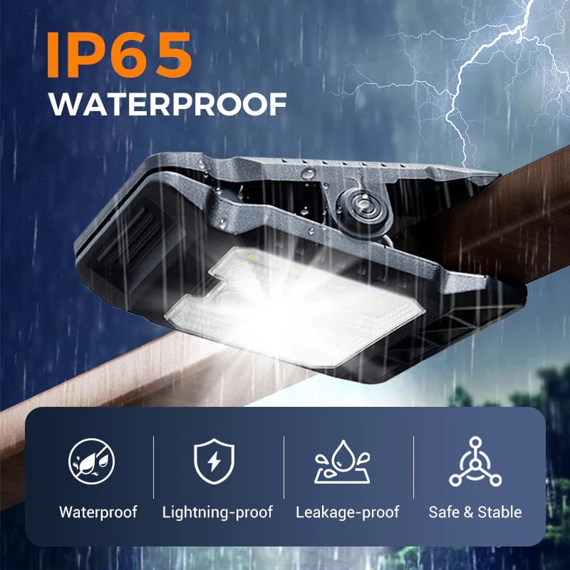 💡 Solar Motion Sensor Wall Light – Outdoor Waterproof Clip Lamp for Garden, Yard, Camping & Pathway 🏡✨