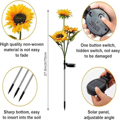 (🔥Hot Sale NOW) 🔥Solar Sunflower Garden Lights