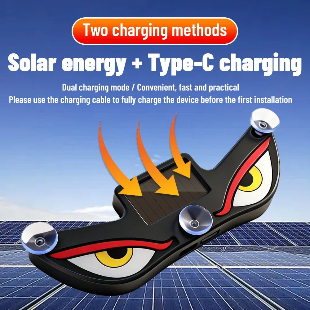 Solar Demon Eye LED Car Window Light