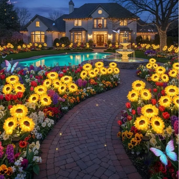 (🔥Hot Sale NOW) 🔥Solar Sunflower Garden Lights