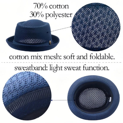HOT SALE 🎩 Summer Breathable Mesh Pork Pie Hat
