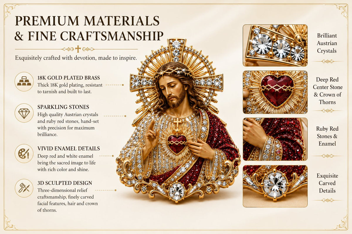 ❤️Last Day 49% OFF🙏 Sacred Heart of Jesus Brooch