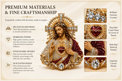 ❤️Last Day 49% OFF🙏 Sacred Heart of Jesus Brooch