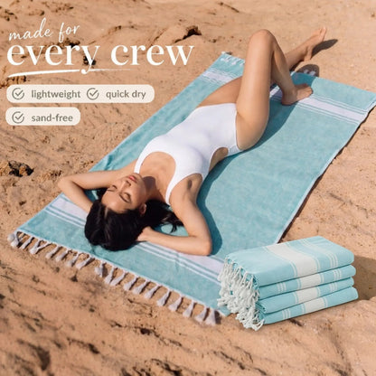 🔥Summer Hot Sale 48% OFF🌴 Lightweight XL Flat-Weave Beach Towel (39” x 71”)