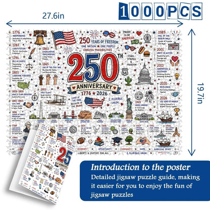 🧩🎁 Patriotic America Jigsaw Puzzle 1000 Pieces
