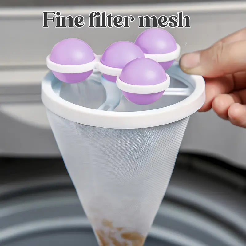 Washing Machine Filter Bag | Reusable Floating Hair Catcher Mesh for Laundry Washer