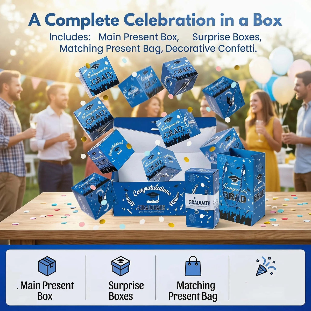 2026 Graduation Surprise Pop-Up Gift Box - Creative Folding Bounce  Envelope Box