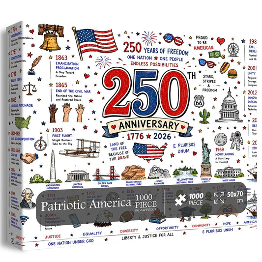 🧩🎁 Patriotic America Jigsaw Puzzle 1000 Pieces