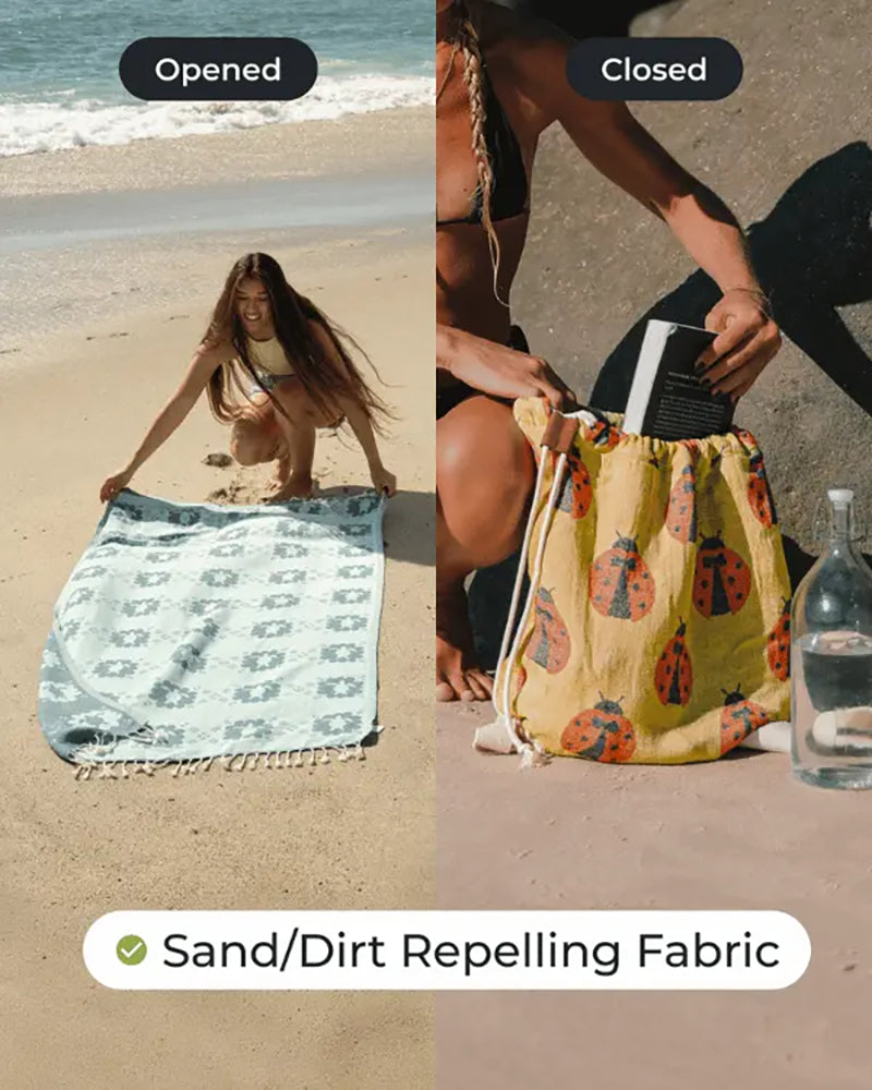 Genius 2-in-1 Convertible Beach Towel Bag