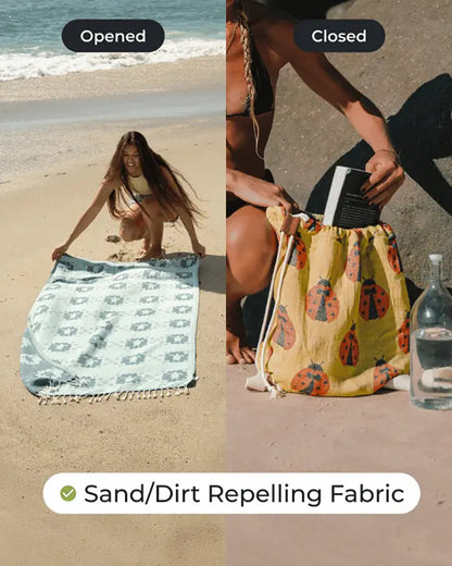 Genius 2-in-1 Convertible Beach Towel Bag