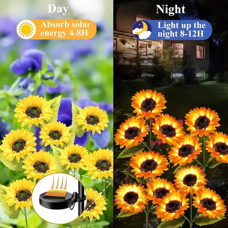 (🔥Hot Sale NOW) 🔥Solar Sunflower Garden Lights