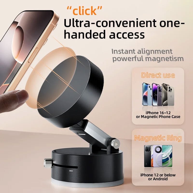 Stick & Go Anywhere! 🎡 | 360° Magnetic Phone Mount for Car, Desk & More