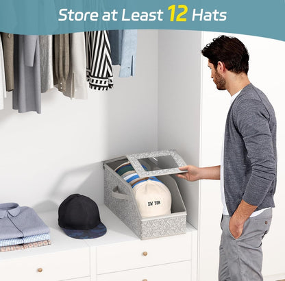 💖Hot 48% OFF🌹🧢 Stackable Hat Storage Boxes for Baseball Caps