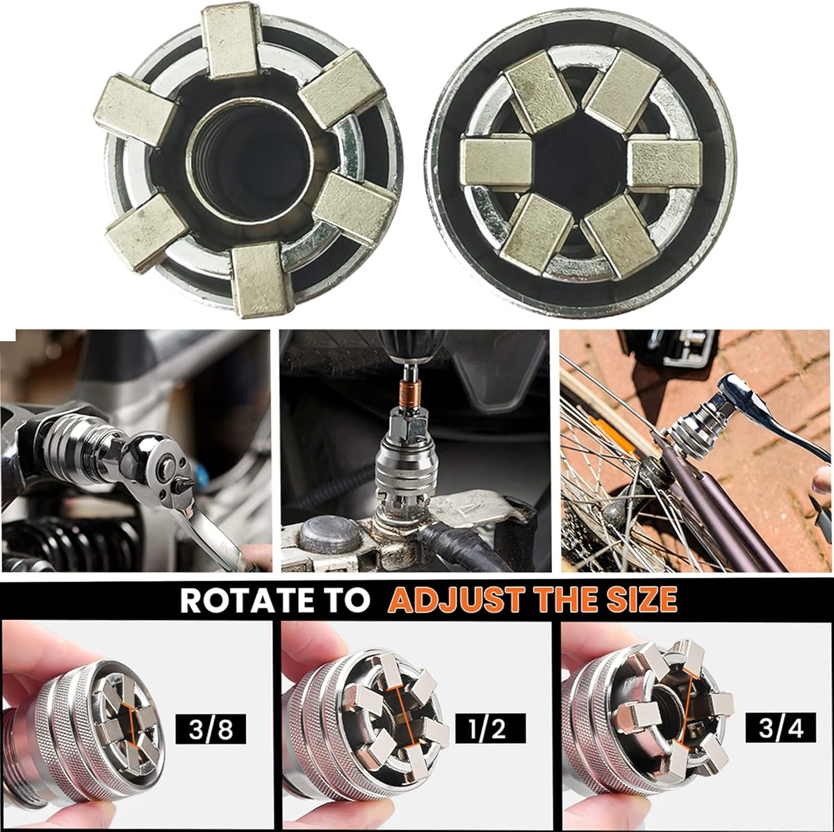 🚗HOT SALE🔥 Multi-Function Universal Socket Wrench Tool