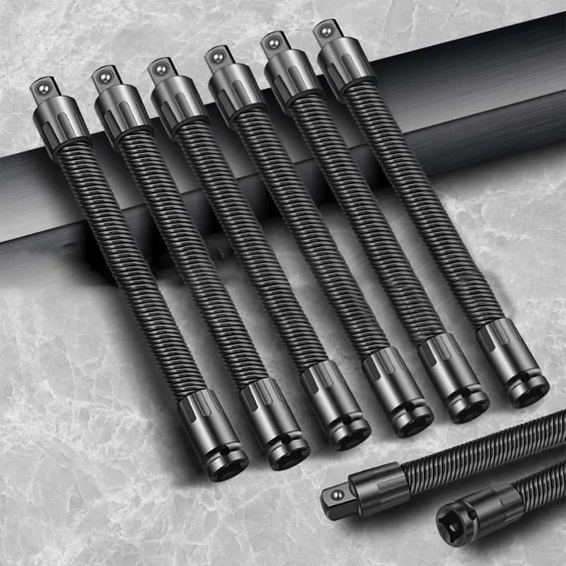 🛠️ 2026 1/2 Flexible Shaft Extension Extender Torque Socket - 🔧Bend, Twist, Conquer Tight Spaces