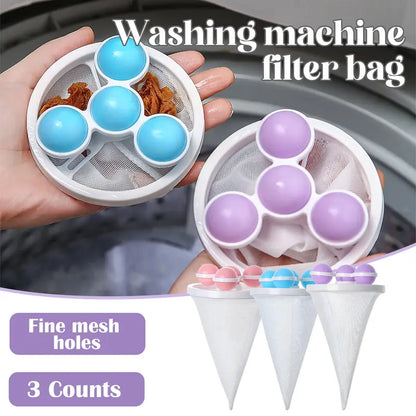 Washing Machine Filter Bag | Reusable Floating Hair Catcher Mesh for Laundry Washer