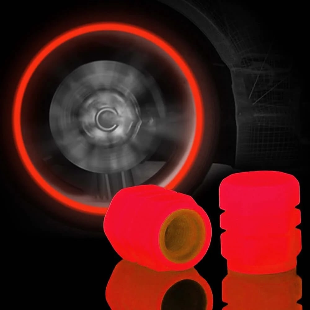 💥💥Fluorescent Tire Valve Caps - Make Night Cycling More Cool😎