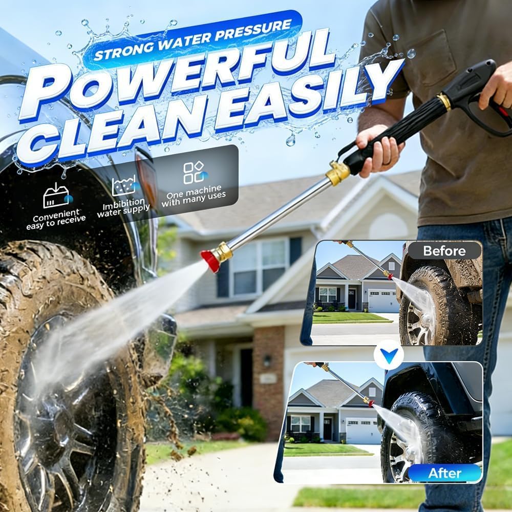 🏆35K+ SOLD🚘Portable High-Pressure Cleaning Water Gun