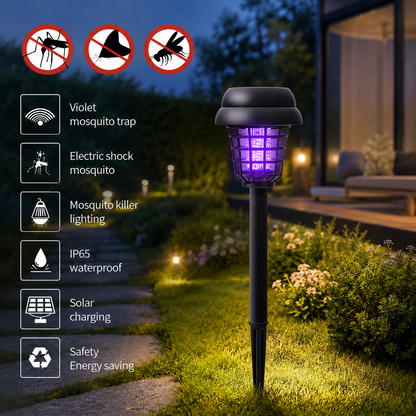 🦟❌Solar-Powered Mosquito Killer Lamp-Outdoor Solar LED Mosquito Killer Garden Lamp