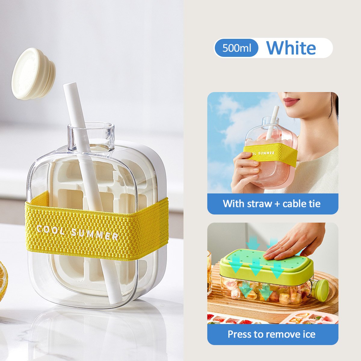 🧊Press-to-cold ice cube mold & kettle