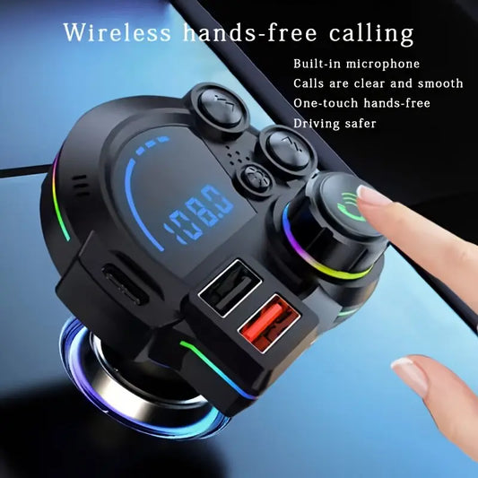 🚗🔊30W Type-C Car Charger & Bluetooth 5.3 FM Transmitter