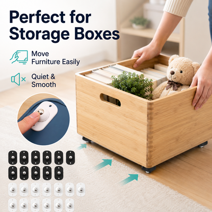 💥16PCS Mini Rolling Wheels🛋️ Turn Anything into Mobile Storage