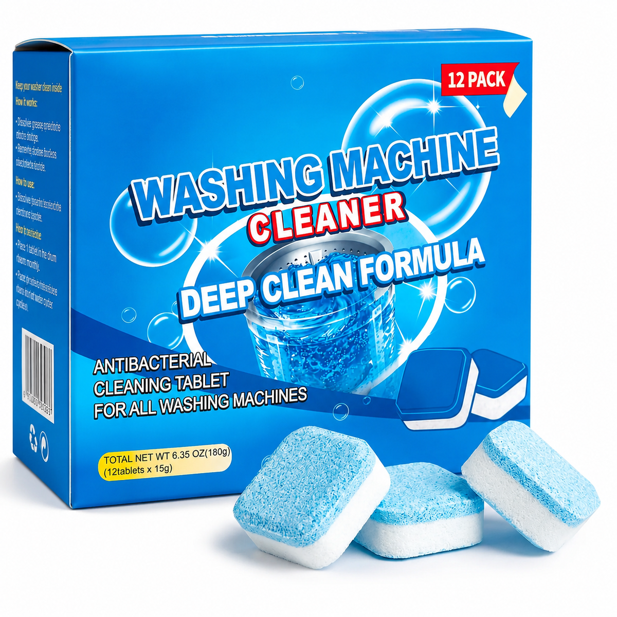 50% OFF💥Drain Cleaner Tablets, 12 tablets | Fast-acting in 30 minutes | Suitable for drains throughout the house