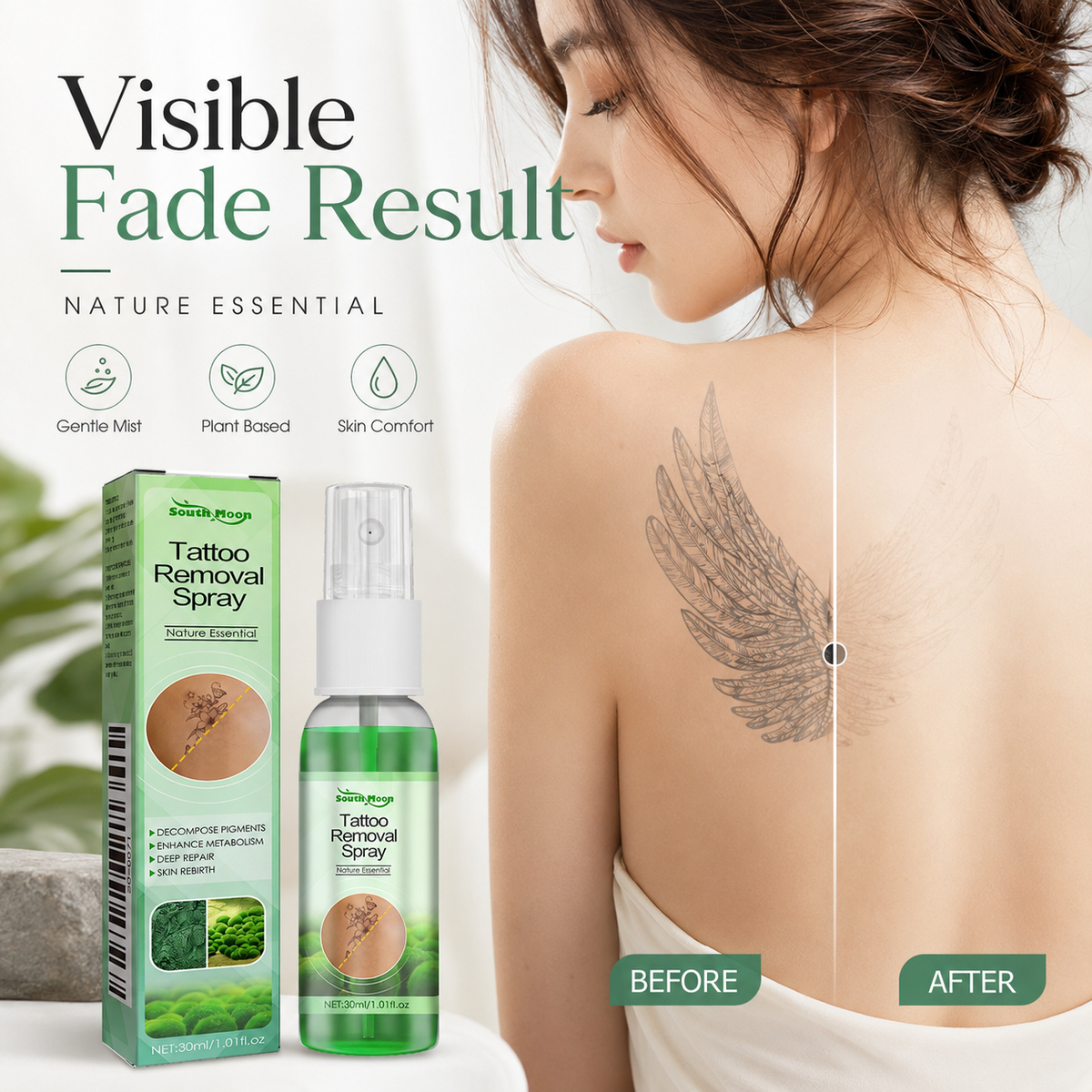 🌿✨Natural Tattoo Fade Spray – Gentle Skin Care Formula