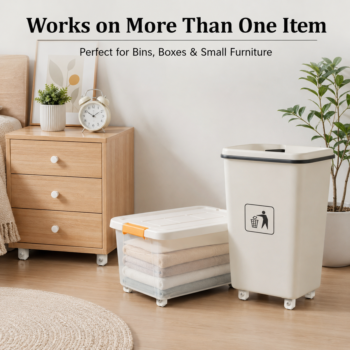 💥16PCS Mini Rolling Wheels🛋️ Turn Anything into Mobile Storage