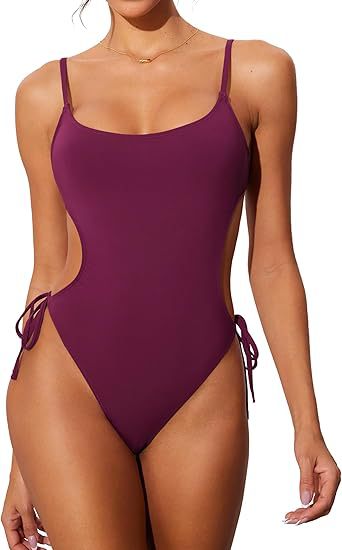 Women's One Piece Strappy Backless Swimsuit
