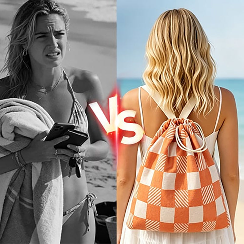 Genius 2-in-1 Convertible Beach Towel Bag