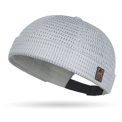 Men’s Breathable Brimless Docker Hat – Lightweight Mesh Skull Cap for Summer Outdoor Wear