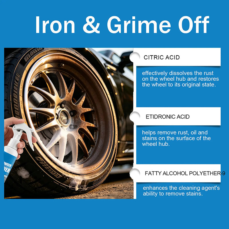 ✨ Automotive Rust Remover Spray – Iron & Rust Cleaner for Wheels, Rims & Metal Surfaces