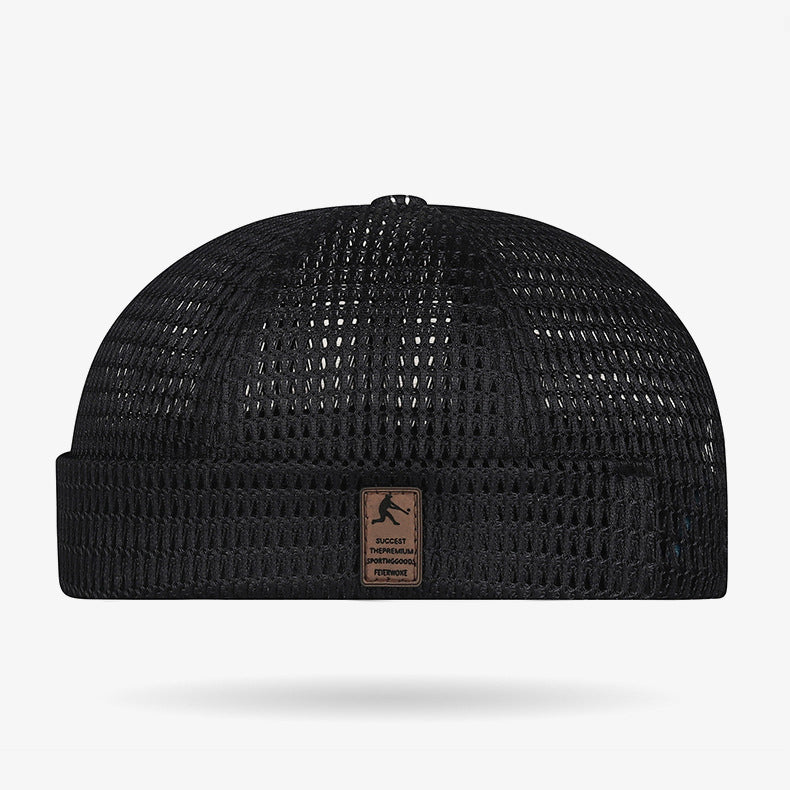 Men’s Breathable Brimless Docker Hat – Lightweight Mesh Skull Cap for Summer Outdoor Wear