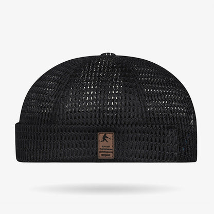 Men’s Breathable Brimless Docker Hat – Lightweight Mesh Skull Cap for Summer Outdoor Wear