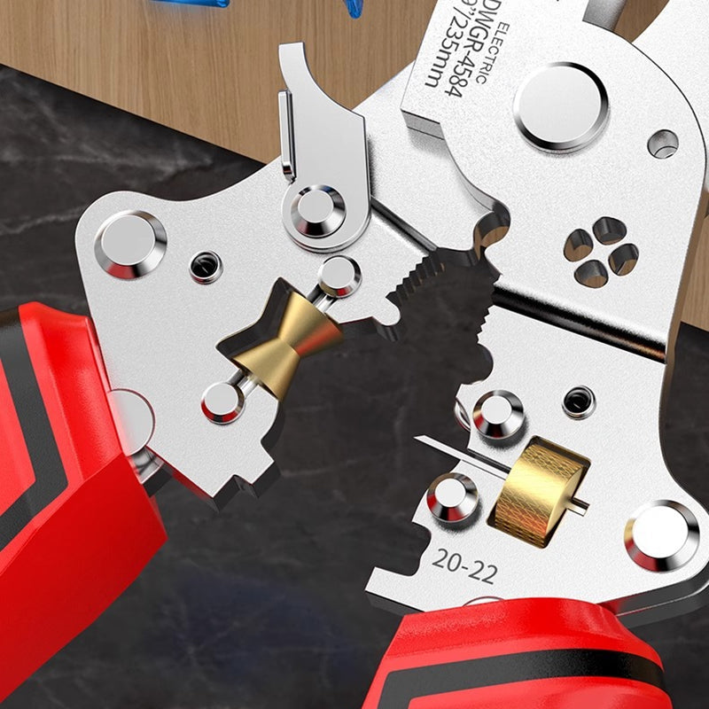 16-in-1 Multifunctional Wire Stripper Twister for Cutting and Pulling Wires,Cable Scissors,Voltage Tester Pliers, 12V to 250V Live,Null,Hot Wire Judgment AC DC, Audible and Flashing LED Alarms
