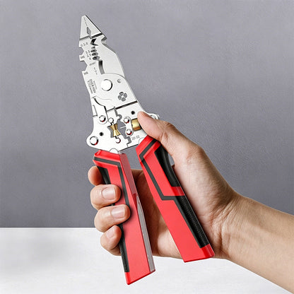 16-in-1 Multifunctional Wire Stripper Twister for Cutting and Pulling Wires,Cable Scissors,Voltage Tester Pliers, 12V to 250V Live,Null,Hot Wire Judgment AC DC, Audible and Flashing LED Alarms