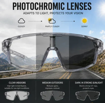 ☀️UV400 Photochromic Polarized Safety Glasses – 🥇Impact Resistant Outdoor Sports & Work Eyewear