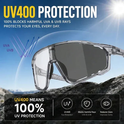 ☀️UV400 Photochromic Polarized Safety Glasses – 🥇Impact Resistant Outdoor Sports & Work Eyewear