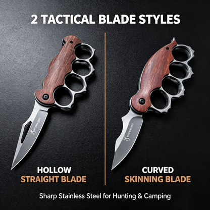 Tactical Folding Knife – Titanium Alloy Finger Ring Design
