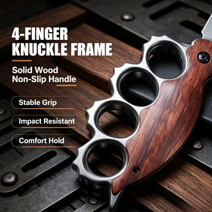 Tactical Folding Knife – Titanium Alloy Finger Ring Design