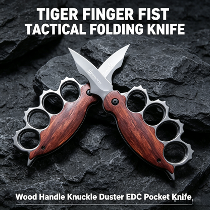 Tactical Folding Knife – Titanium Alloy Finger Ring Design