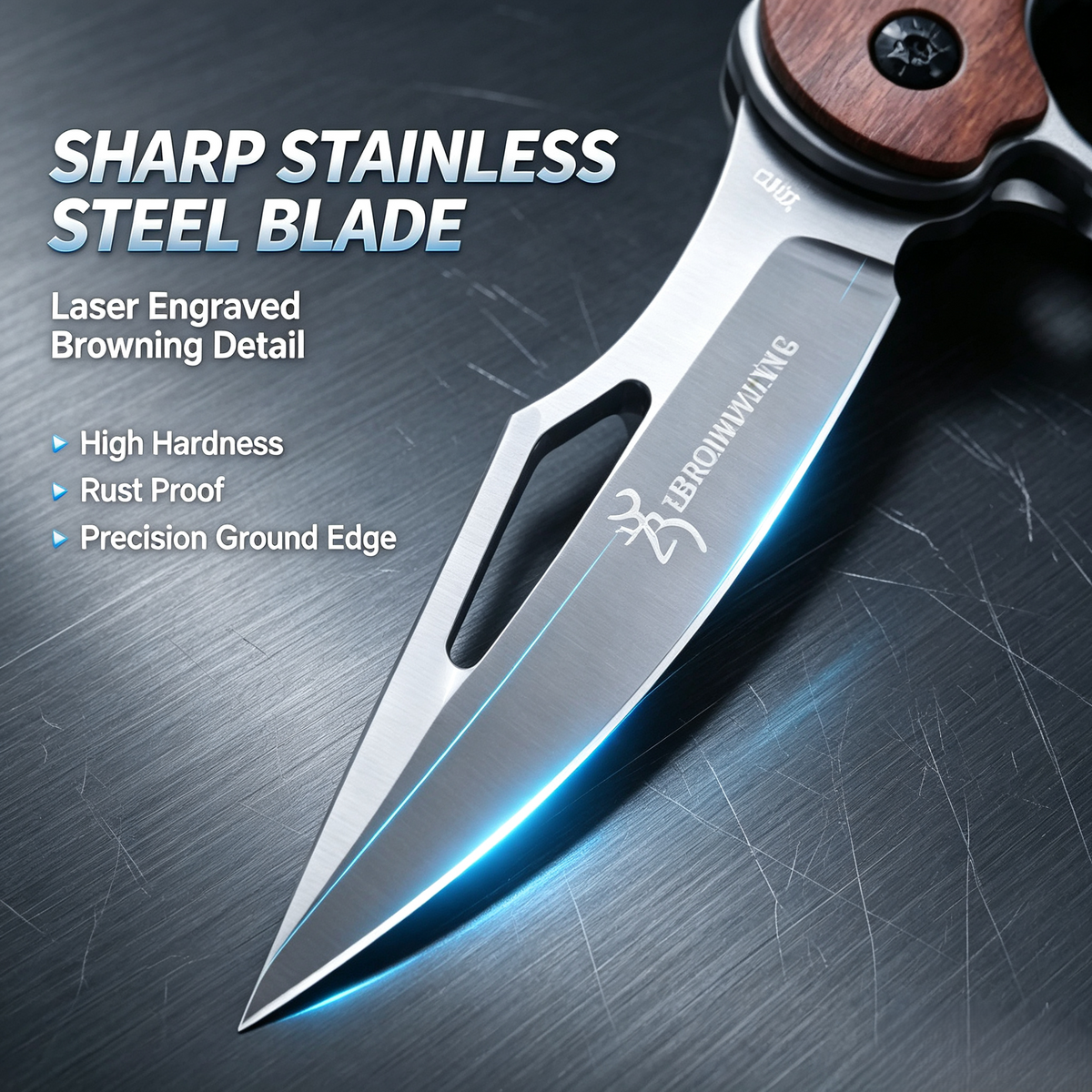 Tactical Folding Knife – Titanium Alloy Finger Ring Design