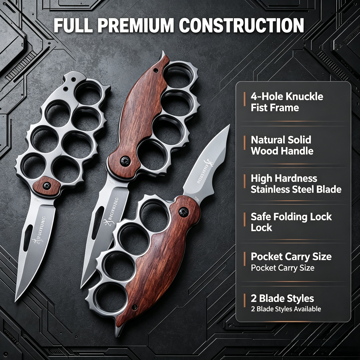 Tactical Folding Knife – Titanium Alloy Finger Ring Design