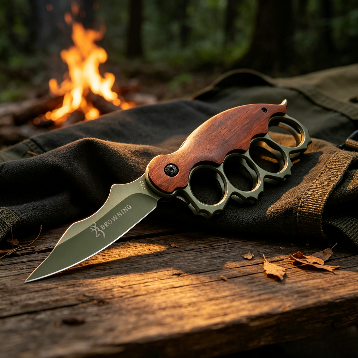 Tactical Folding Knife – Titanium Alloy Finger Ring Design