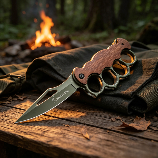Tactical Folding Knife – Titanium Alloy Finger Ring Design