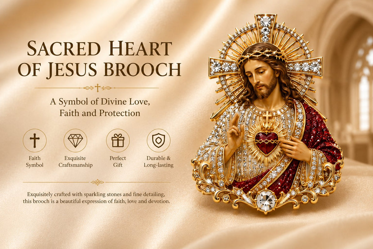 ❤️Last Day 49% OFF🙏 Sacred Heart of Jesus Brooch